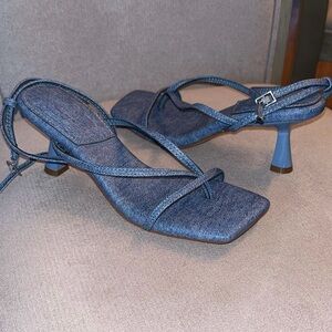 Stylish Blue Strappy Heels